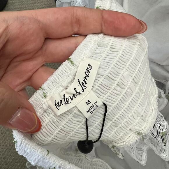 For Love & Lemons X Revolve Sand Dollar Mini Dress - M - Picture 5 of 7